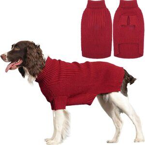 NWT X-Large Lelepet Dog Sweater Stretchy Pet Knitwear with Sleeves Pullover